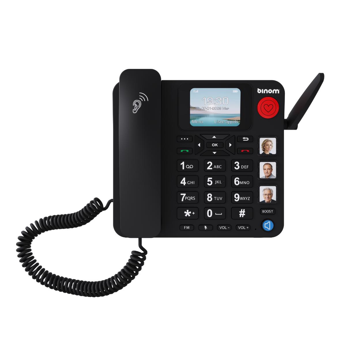 Téléphone fixe mobile FX1 4G + fonction SOS +Wi-Fi - Binom