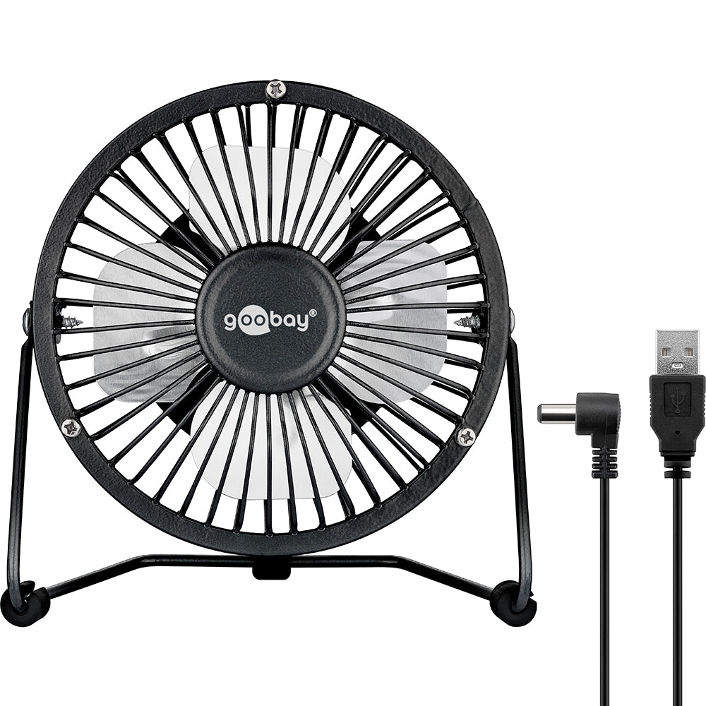 Mini ventilateur Ø13cm - rechargeable USB - Goobay