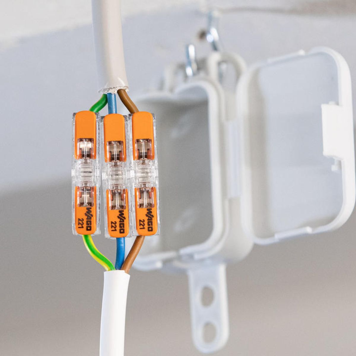 Borne à leviers S221 In Line 4mm² – rigides & souples – (vendue à l'unité) - Wago