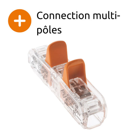 Borne à leviers S221 In Line 4mm² – rigides & souples – (vendue à l'unité) - Wago