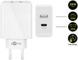 Double chargeur rapide USB-A +C 28W - Goobay