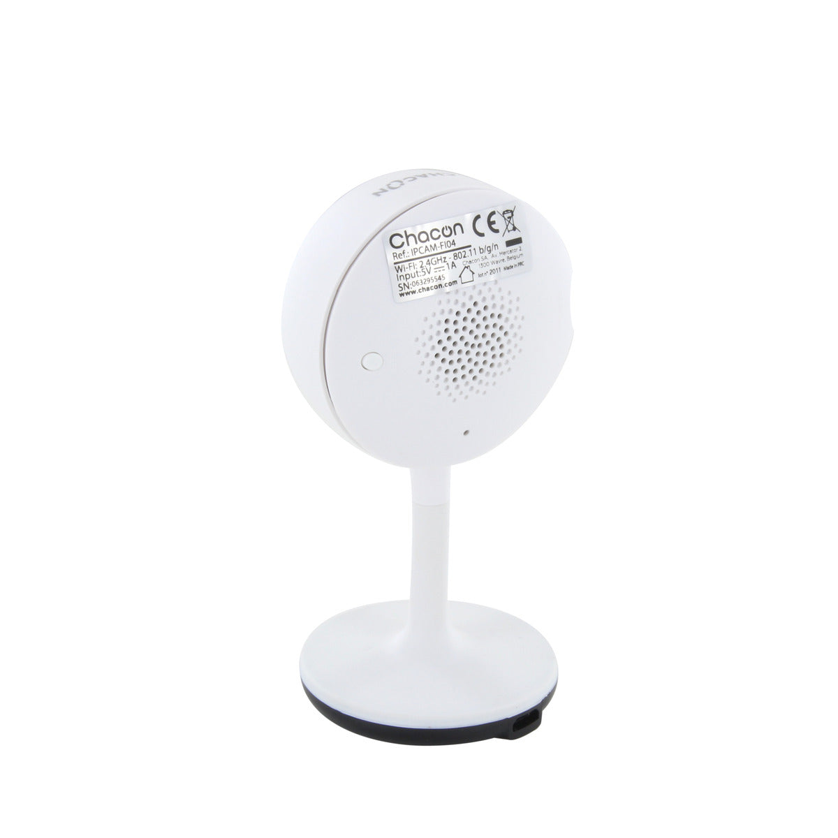 Caméra de surveillance intérieure Wi-Fi 1080p - micro SD 128Go - Noir et Blanc - Chacon