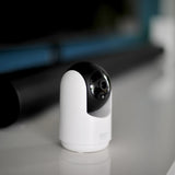 Caméra de surveillance Wi-Fi intérieure HD rotative - 128Go - Blanc et Noir - Chacon