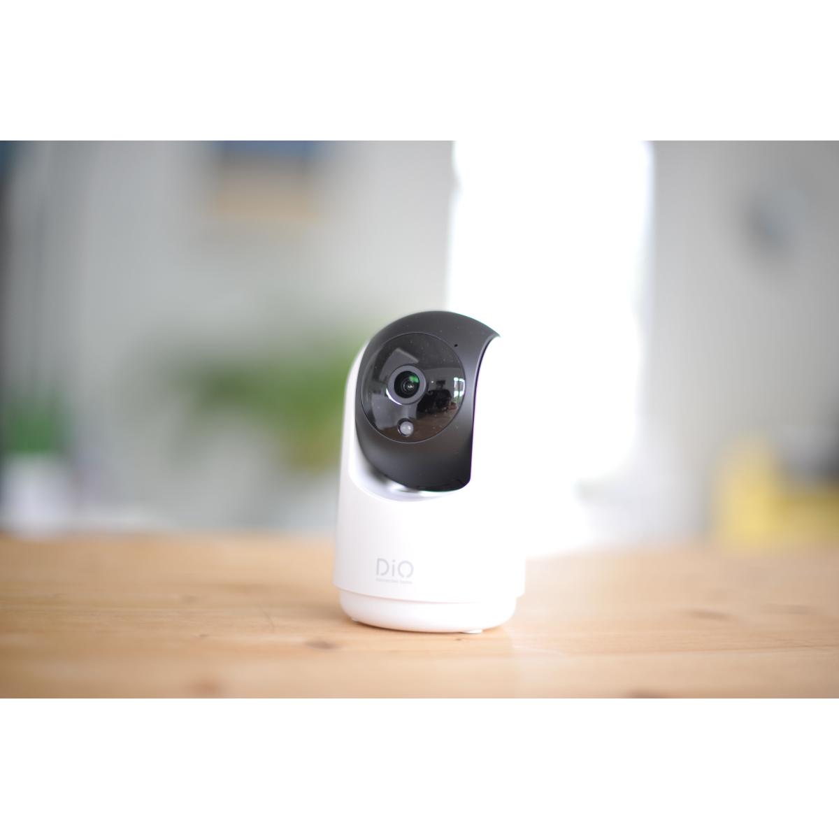 Caméra de surveillance Wi-Fi intérieure HD rotative - 128Go - Blanc et Noir - Chacon