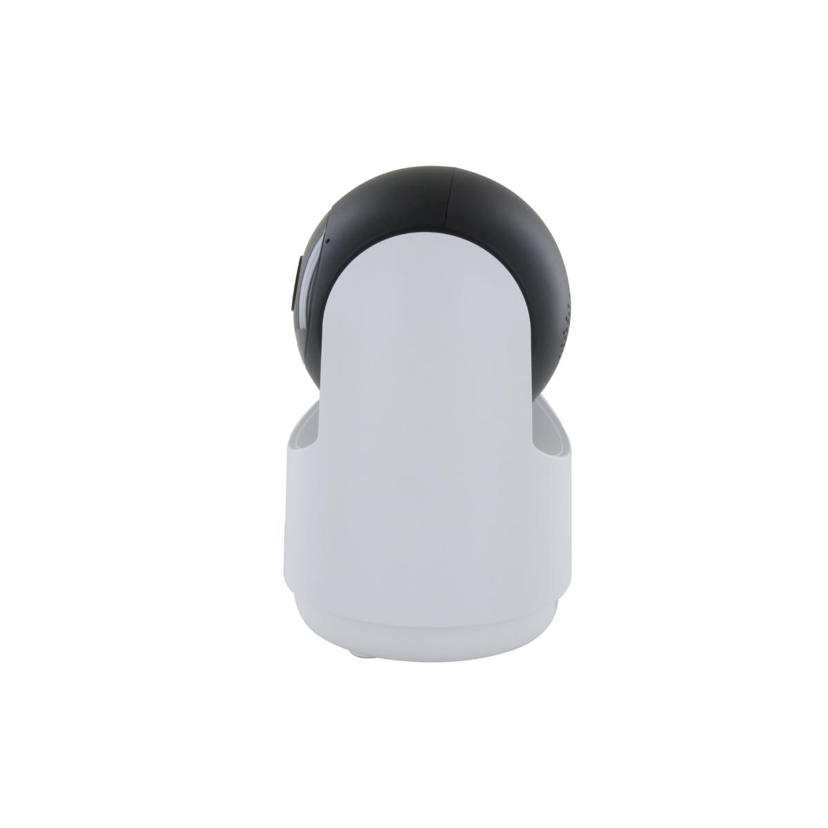 Caméra de surveillance Wi-Fi intérieure HD rotative - 128Go - Blanc et Noir - Chacon