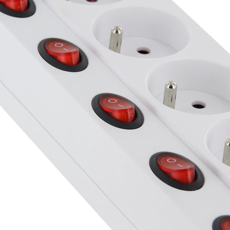 Bloc multiprise 5x16A + 5 interrupteurs - Chacon