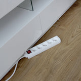 Bloc multiprise 5x16A - 3500W - câble H05VV-F 3x1,5mm² - 3m - Blanc - Chacon