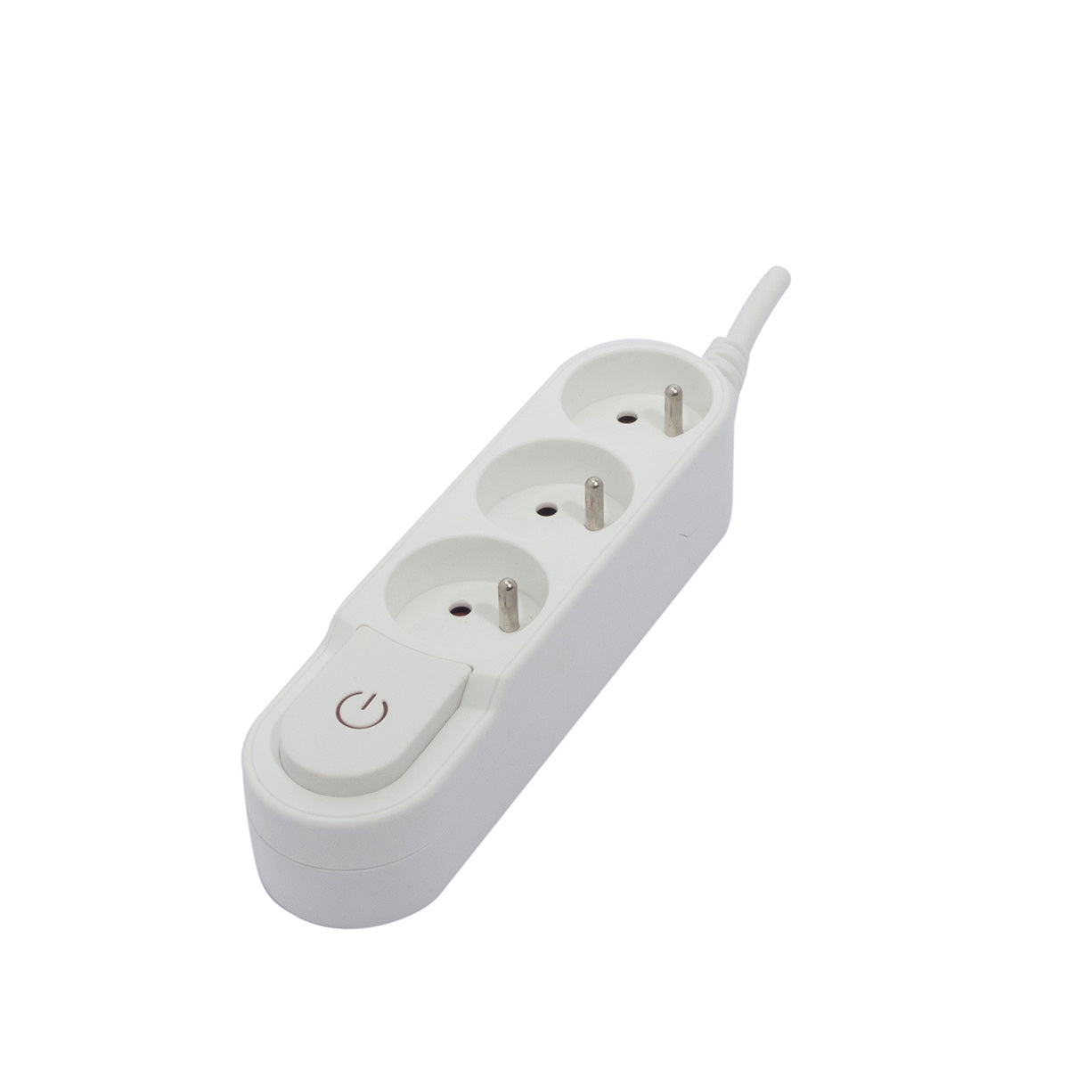 Multiprise Design 3x16A + interrupteur et fiche plate - Chacon