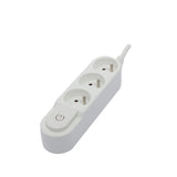 Multiprise Design 3x16A + interrupteur et fiche plate - Chacon