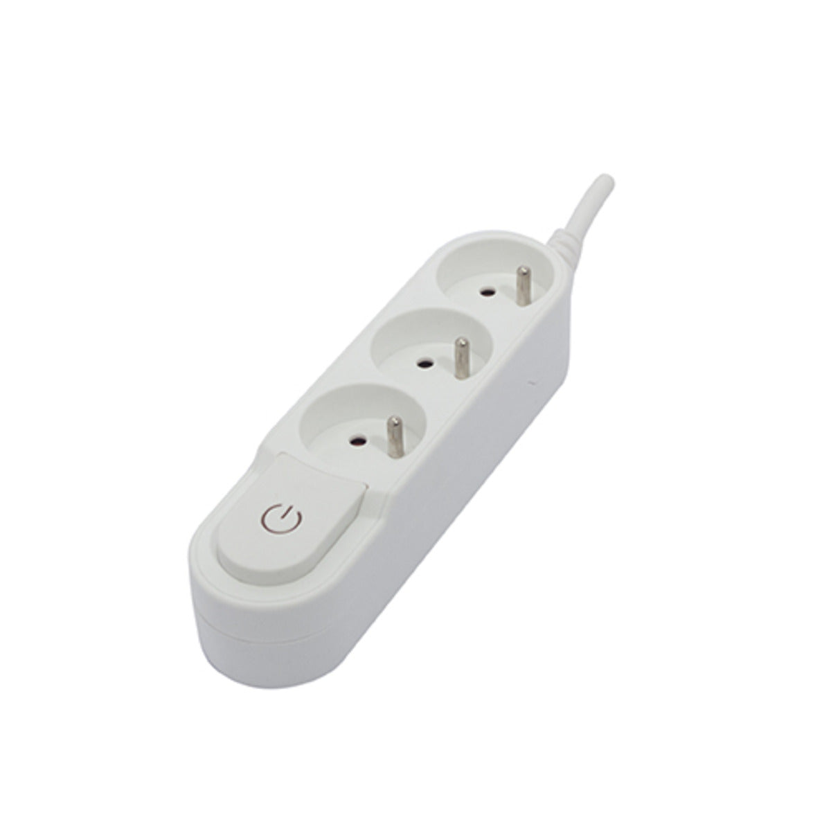 Bloc multiprise 3x16A - 3500W - câble H05VV-F 3x1,5mm² - 3m - Blanc - Chacon