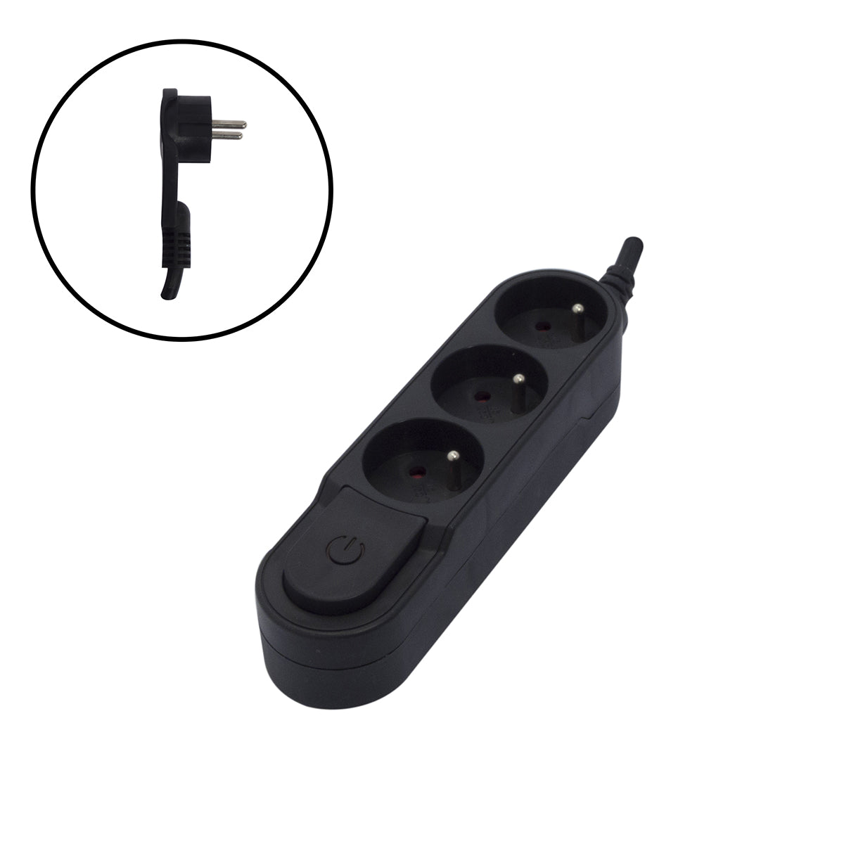 Bloc multiprise Design fiche plate 16A Chacon