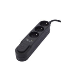 Bloc multiprise Design noir 16A + 2xUSB - Chacon