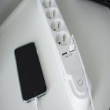 Bloc multiprise Design blanc 16A + 2xUSB - Chacon