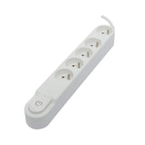 Multiprise 5 x16A - 1,5 m + interrupteur - Blanc - Chacon
