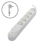 Multiprise 5 x16A - 1,5 m + interrupteur - Blanc - Chacon