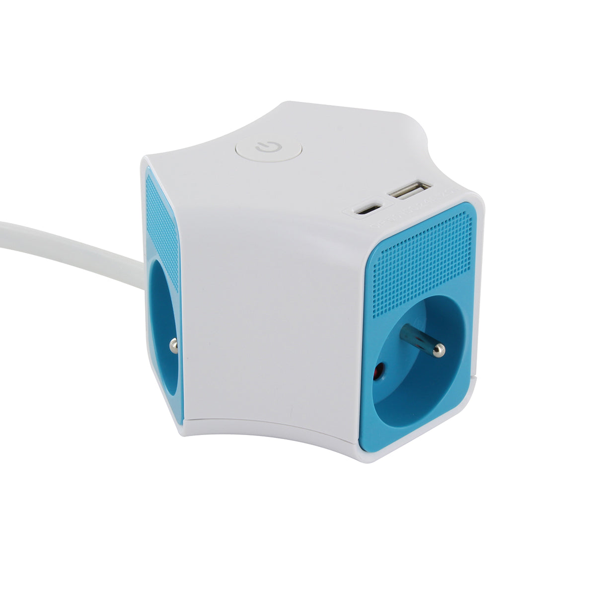 Cube multiprise 1,5m - 3 prises 16A et USB - Chacon