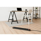 Bloc multiprise 12x16A - 2 interrupteurs - 3500W - 1,5m - Noir - Chacon