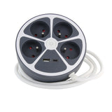 Bloc multiprise cercle 4x16A USB A+C - Chacon