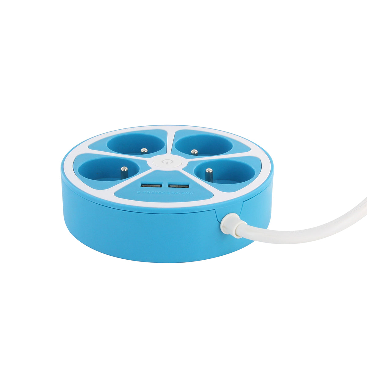 Bloc multiprise cercle 4x16A USB A+C - Chacon