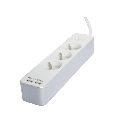 Bloc multiprise 3 x 16A + 2 USB 1,5m 3G1,5mm² - Chacon