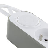 Multiprise bords ronds 5x16A USB A+C - Gris - Chacon