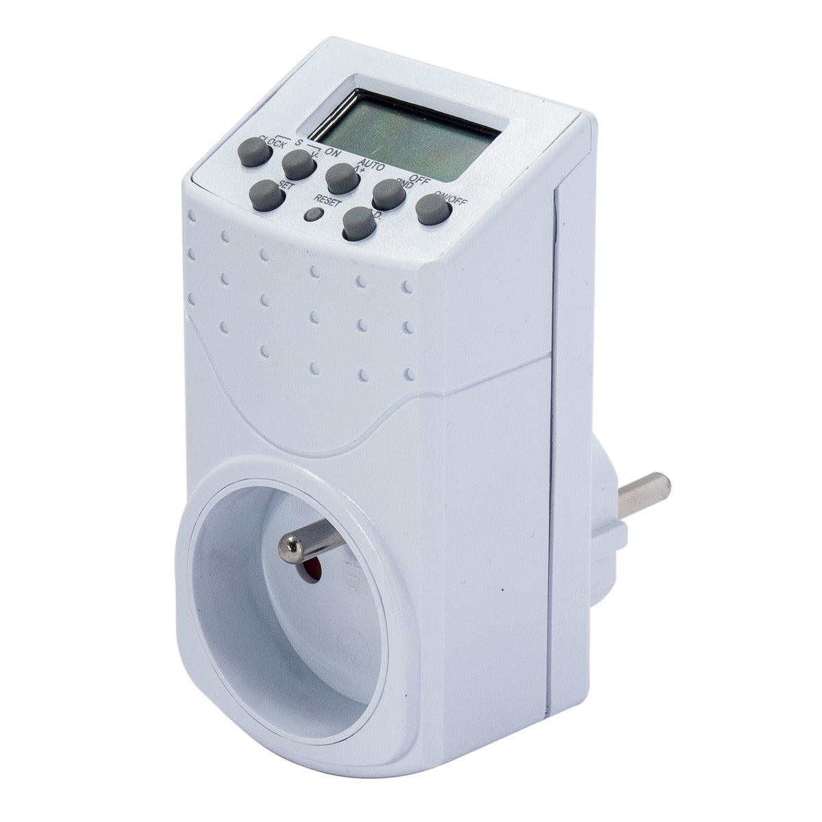 Programmateur digital avec prise FR - 140 programmes - 2000W - Blanc - Chacon