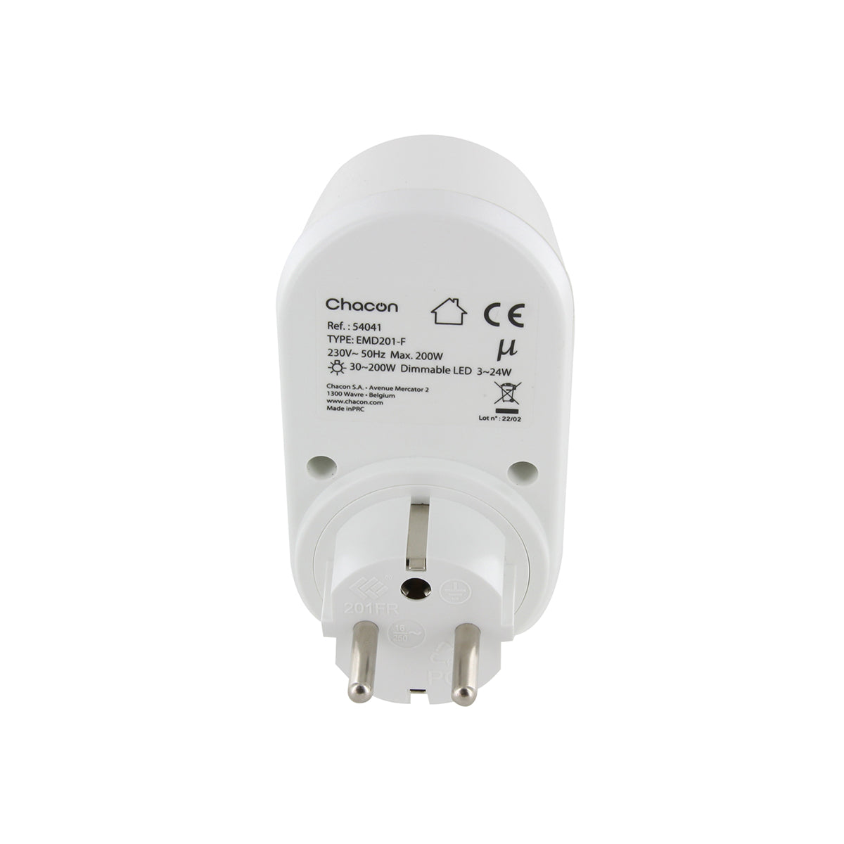 Prise dimmer, réglage de luminosité - Chacon
