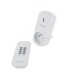 Kit télécommande sans fil 4 canaux + prise - portée 25m - Blanc - Chacon