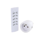 Kit télécommande sans fil 4 canaux + prise - portée 25m - Blanc - Chacon