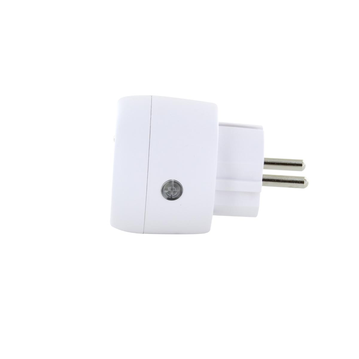 Kit télécommande sans fil 4 canaux + prise - portée 25m - Blanc - Chacon