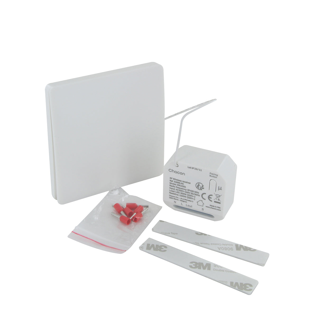 Set module d'éclairage + interrupteur sans fil - Chacon