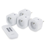 Set de 4 mini prises On/Off + télécommande - 2300W - Blanc - Chacon