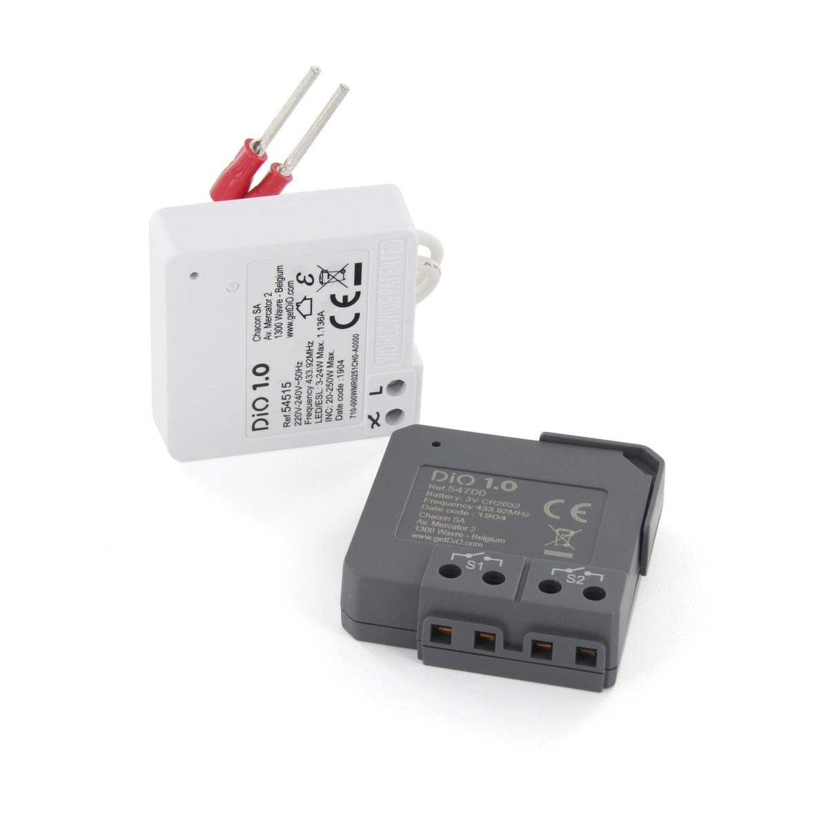 Kit va et vient récepteur + émetteur 250W - Blanc - DiO