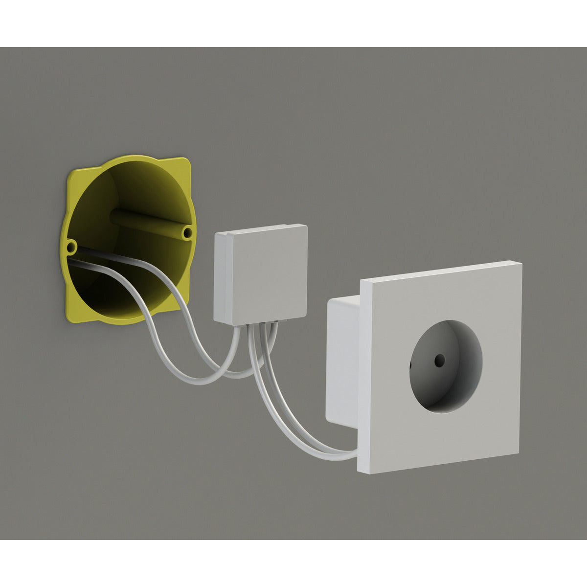 Micro module prise encastrée - 3500W - extra plat - Blanc - DiO