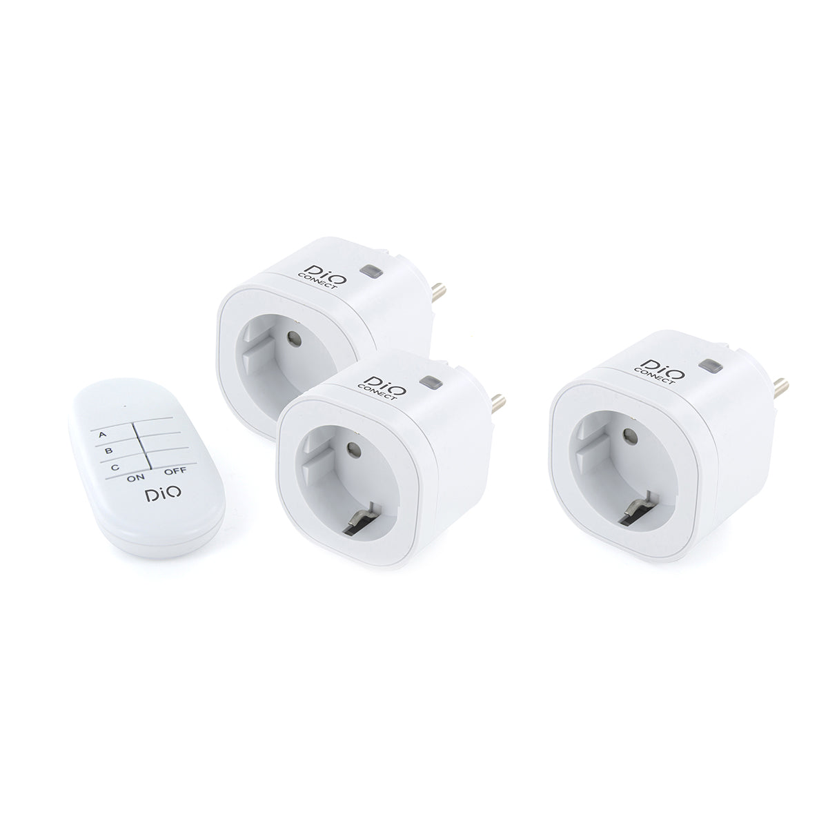 Kit 3 prises Schuko WIFI RF433MHz + télécommande - Chacon