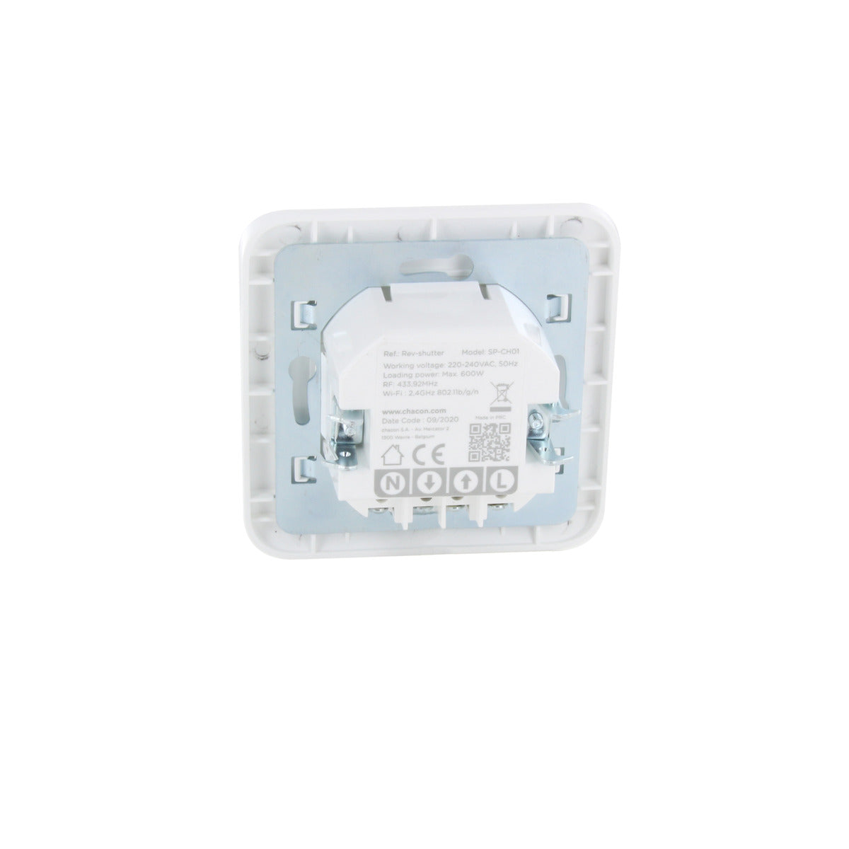 Interrupteur connecté volets roulants REV SHUTTER - 2x600W - Blanc - DiO