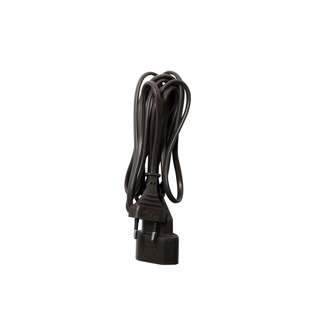 Prolongateur H03VVH2F 2x0,75mm² 2,5 A - 5m - Noir - Chacon