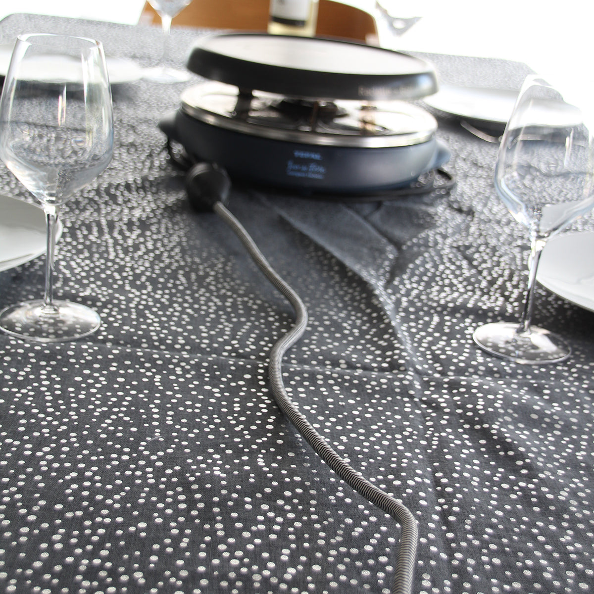 Prolongateur textile prise FR - fiche plate - Chacon