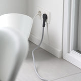 Prolongateur textile prise FR - fiche plate - Chacon