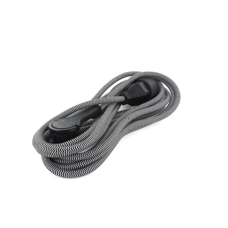 Prolongateur textile prise FR - fiche plate - Chacon