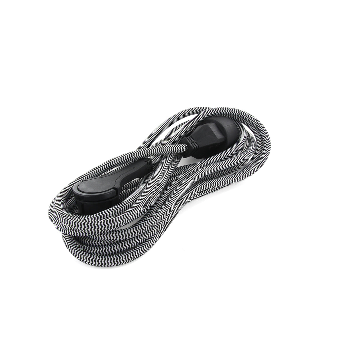 Prolongateur textile Schuko fiche plate - Chacon