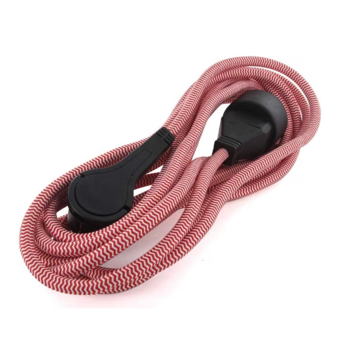 Prolongateur textile 5m 3x1,5m² - Rouge et Blanc - Chacon
