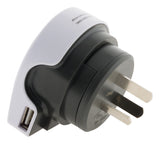 Adaptateur prise voyage universel 5en1 - 100 pays USA/Asie/UK - Blanc - Q2 Power