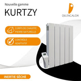 Chauffage pierre naturelle Kurtzy  1000/1500/2000W - blanc - Deltacalor