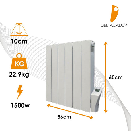 Chauffage pierre naturelle Kurtzy  1000/1500/2000W - blanc - Deltacalor