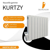 Chauffage pierre naturelle Kurtzy  1000/1500/2000W - blanc - Deltacalor