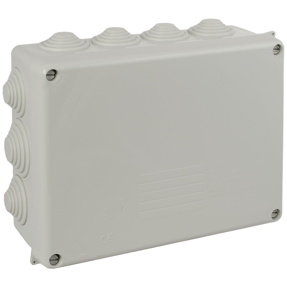 Boîte de dérivation rectangulaire IP55 14 entrées - 220 x 170 x 80 mm - Solera