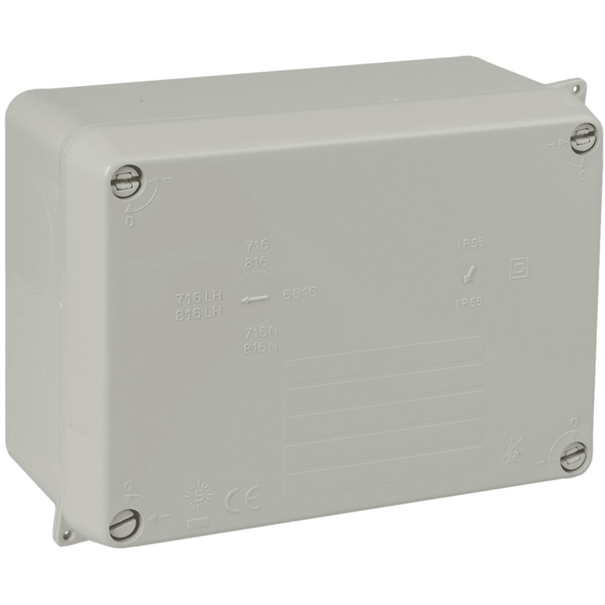 Boîte dérivation rectangulaire IP65 - 153 x 110 x 65 mm - Solera