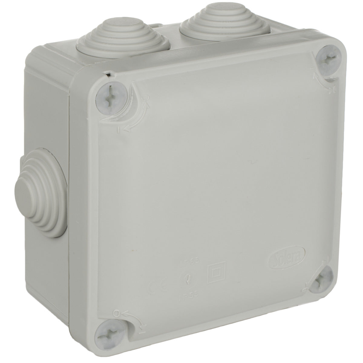 Boîte de dérivation carrée IP55 - 100 x 100 x 60 mm - Solera