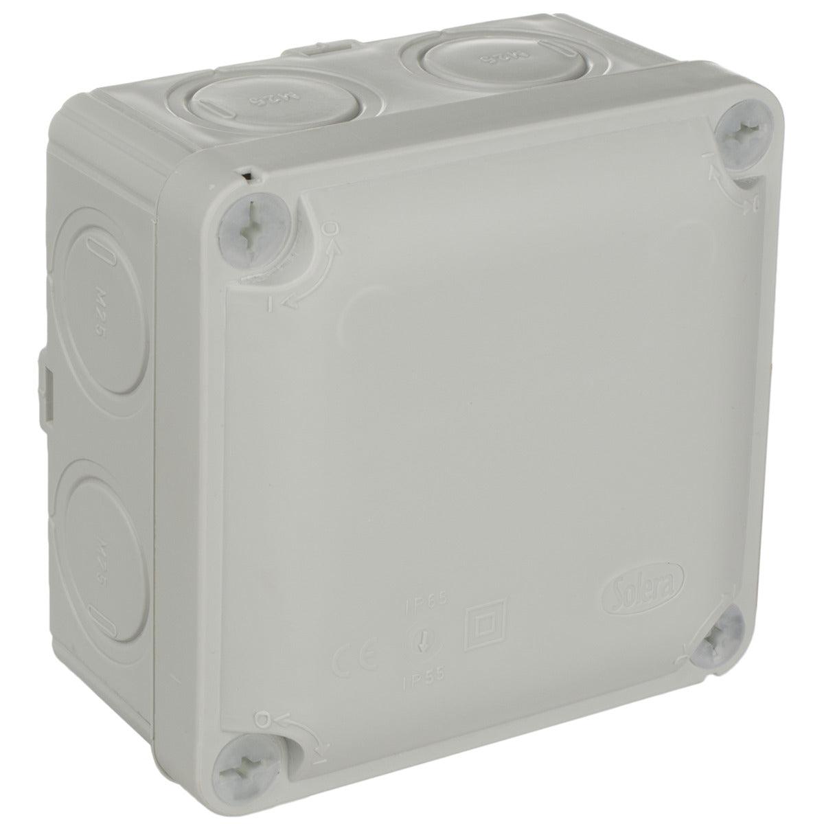 Boîte de dérivation carrée IP65 - 100 x 100 x 55 mm - Solera